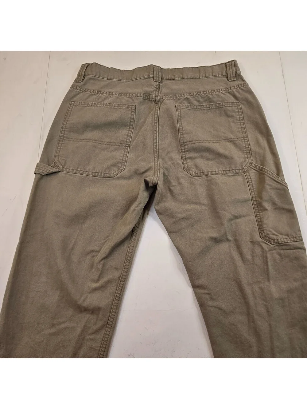 Blue Mountain Pants Mens 34x32 Brown Cotton Carpenter Straight Utility Workwear